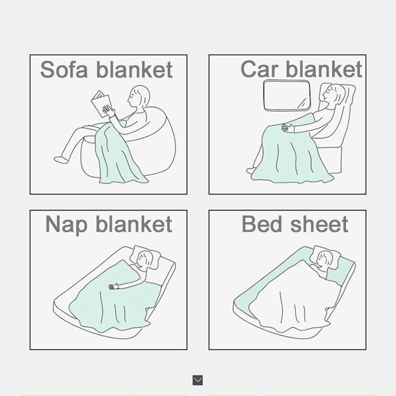 Japanese-style Blanket Air Conditioning Blanket Is Single or Double Linen and Cashmere Flannel Blankets Coral Carpet Child