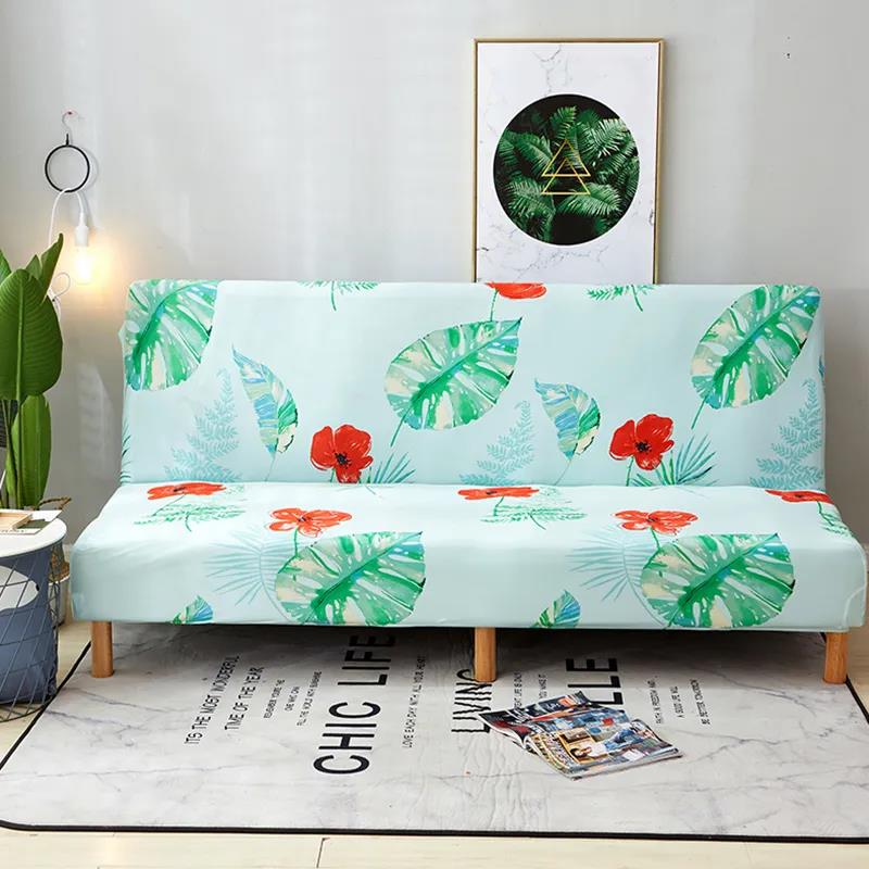 151-190cm No Armrest Stretch Sofa Cover Slipcover All-Covered Folding Sofa Bed Cover Bed Fitted Sheet Universa