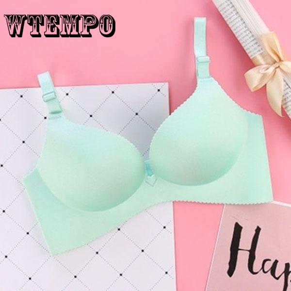 Sexy Woman Push Up Bra Seamless French Romantic Gathered Bra Printed Anima Bra Sweet