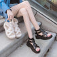 Thick-soled Sandals Women's Summer Height Increase Sandals Beach Roman Shoes Women's One-way Sandals Simple Non-slip