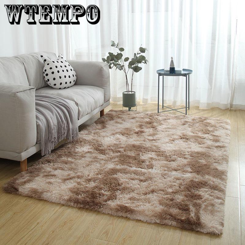 Plush mats living room carpet soft bedroom blanket coffee table mat Nordic wind plush carpet