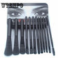 12pcs Synthetic Kabuki Makeup Brush Set Cosmetics Foundation Blending Blush Makeup Tool