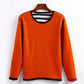 Autumn and Winter Sweaters Plus Velvet Thick Warm Bottoming Shirt Round Neck Slim Knit Sweater Suitable for Middle-aged and Elderly Men