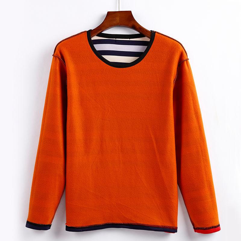 Autumn and Winter Sweaters Plus Velvet Thick Warm Bottoming Shirt Round Neck Slim Knit Sweater Suitable for Middle-aged and Elderly Men