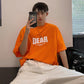 Summer T-shirt Men's Simple Letter Printing Couple Wear Loose Casual Niche Short-sleeved T-shirt