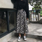 Women Skirts Spring Summer Casual A-line Long Skirts Elastic High Waist Slim Skirt Girls Loose Daisy-print Chiffon Skirt