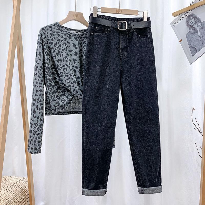 Thin Summer Jeans with High Waist Women's Summer Loose Straight Turnip Old Harem Pants