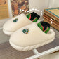 Cartoon Thick Soled Cotton Slippers Female Winter Indoor Cold Proof, Warm and Anti-skid Lovely Girl Student Raised Wool Slippers