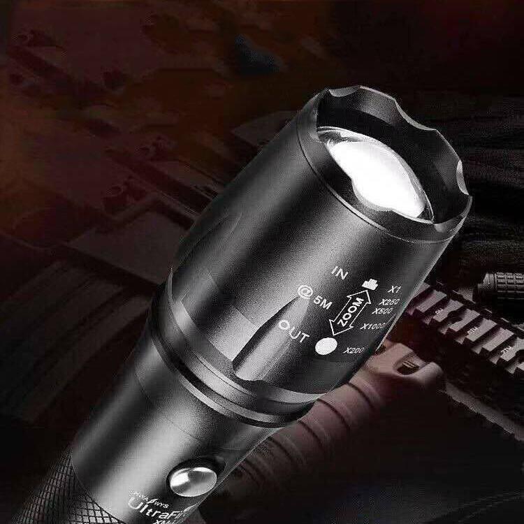 Telescopic Zoom Strong Light Flashlight Xenon Lamp Rechargeable Super Bright Multi-function Household Special Forces Outdoor Lighting