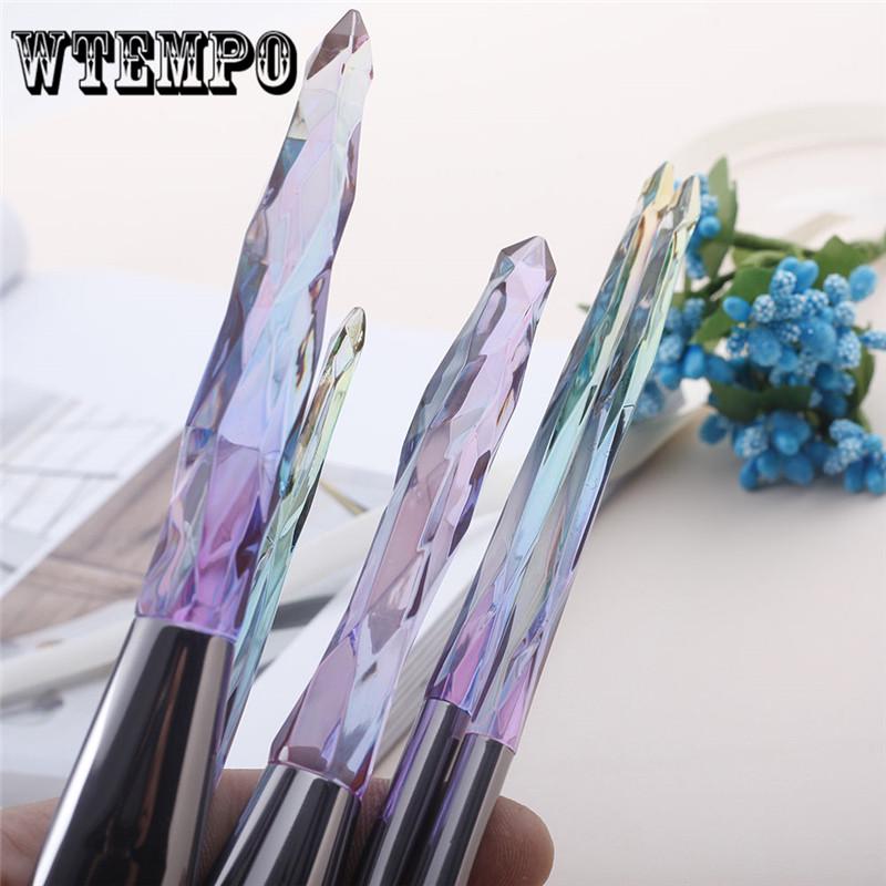5 Crystal Unicorn Makeup Brush Rainbow Diamond Handle Makeup Powder Make Up Brush Cosmetic Tools Kit