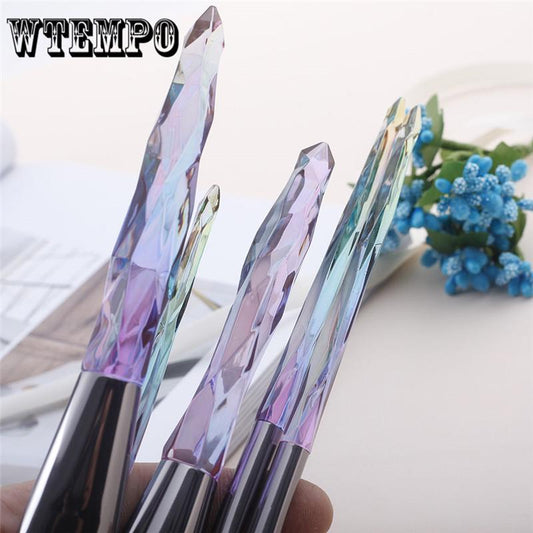 5 Crystal Unicorn Makeup Brush Rainbow Diamond Handle Makeup Powder Make Up Brush Cosmetic Tools Kit