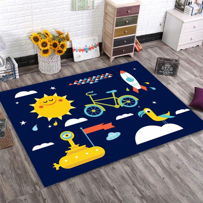 Children's Puzzle Game Carpet Cartoon Cute Crawling Blanket Anti-fall Bedside Blanket for Bedroom Room