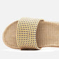 Summer Men and Women Couple Slippers Check Linen Slippers Sweat-absorbent Non-slip Ultra-light Sandals and Slippers Comfortable Home