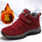 Walking Shoes Winter Cotton Shoes Plus Velvet Warm Leather Surface Waterproof and Ski-proof High-top Snow Boots Female