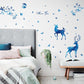 Blue Starlight Deer Nordic Modern Living Room Entrance Bedroom TV Background Decorative Wall Sticker