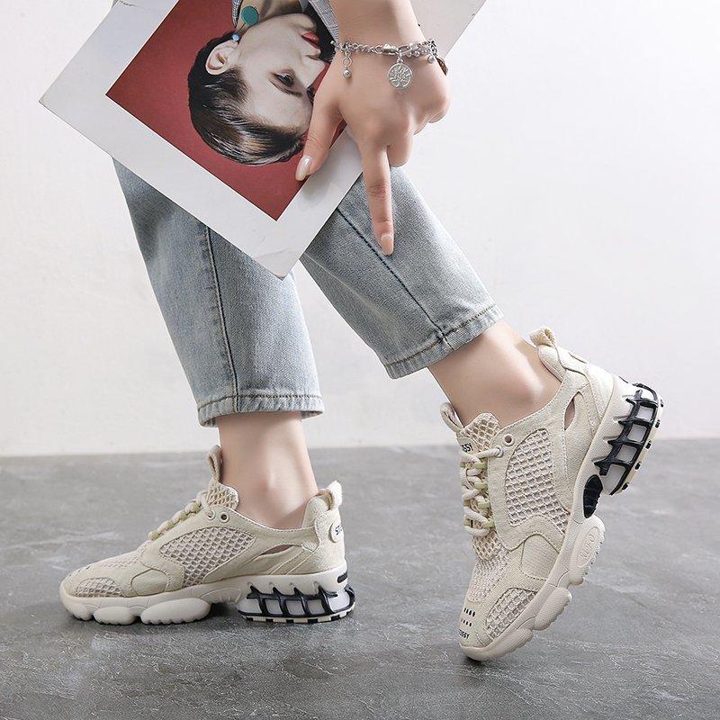Fashion Sneakers Women Platform Chunky Casual Shoes 2020 Brand Designers Woman Lace Up 5cm Tennis Female Walking Trainers