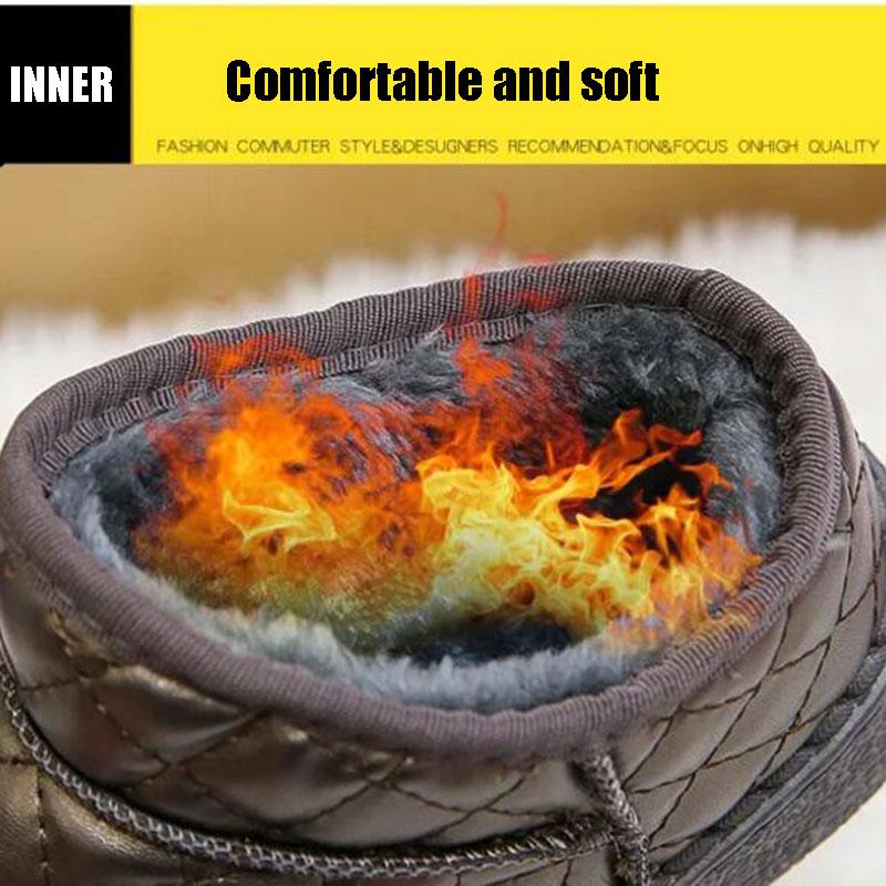 Women's Snow Boots Winter Warm Plus Velvet Flat Shoes Waterproof Non-slip Warm Ankle Boot Short Boots