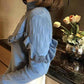 Pofulove Girly Ruffles Neck V-shaped Lace Knitwear Skin-friendly High Elastic Women Jumper Sweater