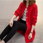 Spring and Autumn Mid-length Sweater Casual Loose Knit Top Fashion Cardigan Women's Jacket