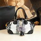 Genuine Leather Single Shoulder Bag Wild Fashion Middle-aged Ladies Shopping Bags Personalized Snake-print Messenger Bag