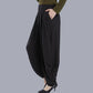 WTEMPO Harem Pants Women's Spring and Summer High Waist Casual Loose Wide-leg Pants Plus Size Bloomers