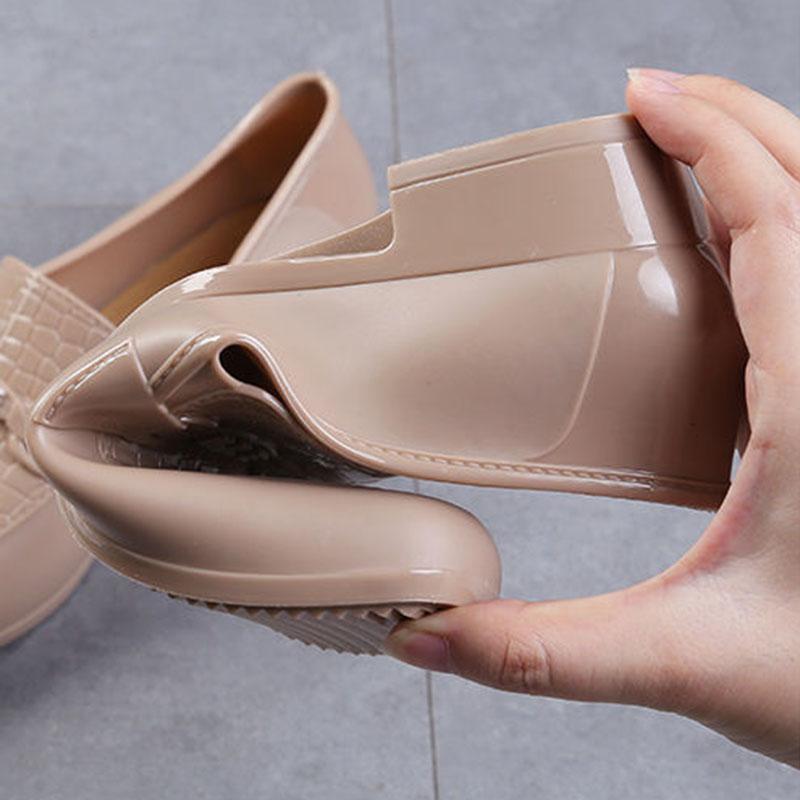 Women's Rain Boots Shallow Mouth Waterproof Low-top Short Tube Spring and Autumn Outer Wear Kitchen Non-slip Wear-resistant Soft-soled Work Shoes