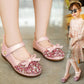 Girls' Leather Shoes Spring and Autumn Non-slip Soft Sole Children's Single Shoes Baby Peas Shoes Crystal Girl Princess Shoes