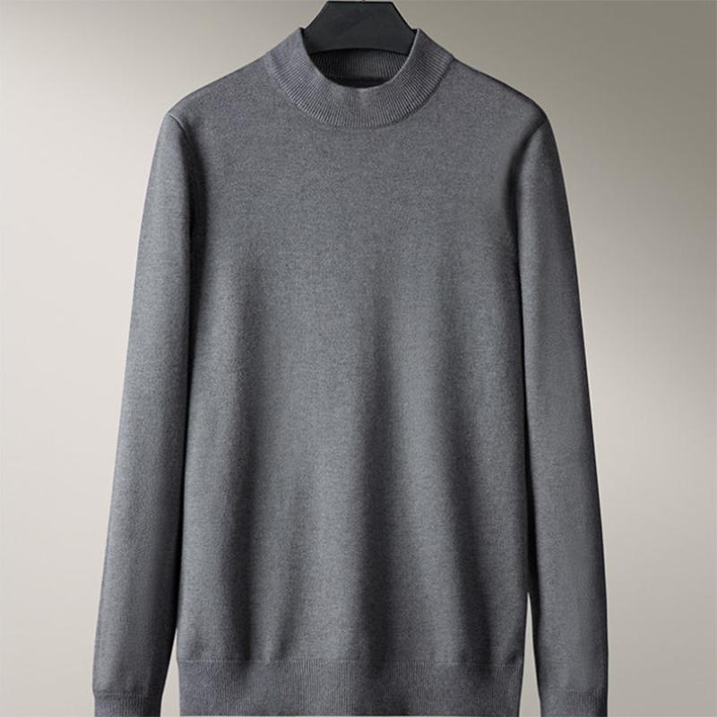 Casual Bottoming Knitwear Sweatshirts Autumn Men's Sweater Warmth Korean Version of Knitwear Long-sleeved Solid Color Top