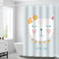 Nordic Bathroom Cartoon Shower Curtain Fabric Thickened Bathroom Waterproof and Mildew-proof Partition Curtain Hanging Curtain Shower Curtain