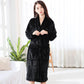 Flannel Nightgown Thick Coral Fleece Bathrobe Ladies Homewear Sleep Long Sleeve Autumn and Winter Leisure Long