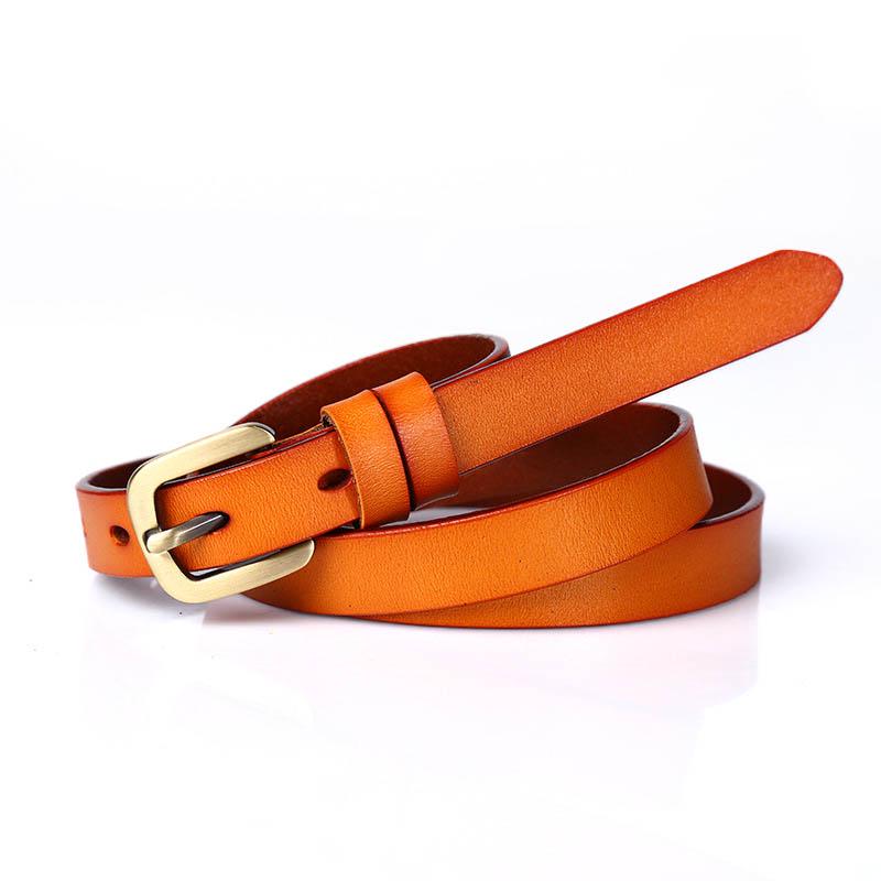 Women's Belt Thin Belt Square Pin Buckle Solid Color Simple