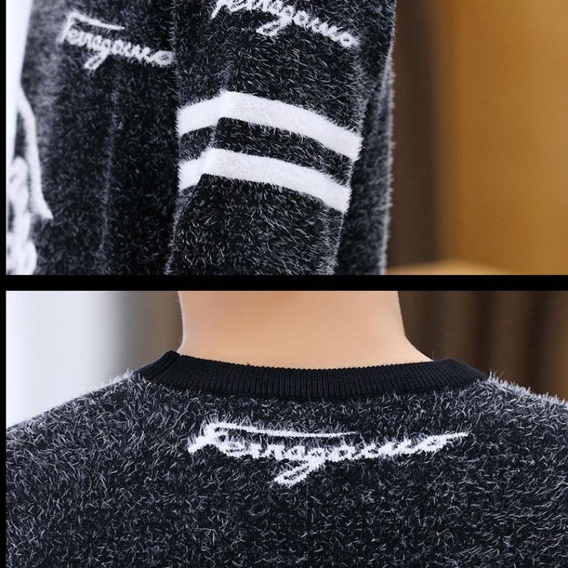 Winter Men's Sweater Thickened Bottoming Shirt Jacket Warm Clothing Sweater Top