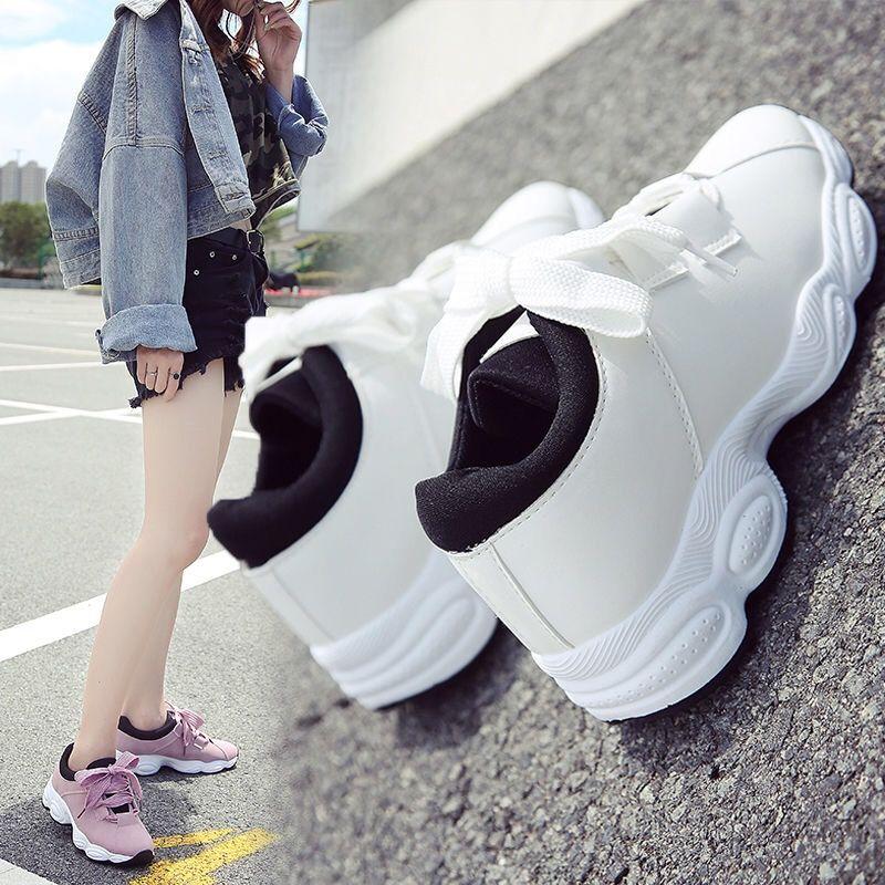 Women Walking Sneakers Casual Student Breathable Sneakers Platform Travel Running Shoes