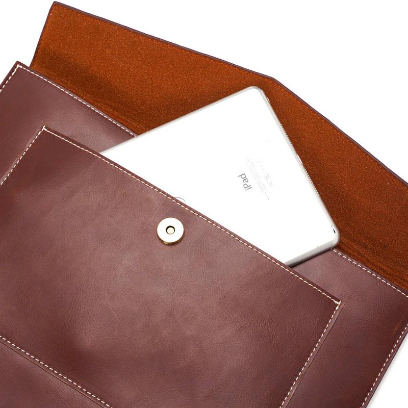 Business Briefcase Men PU Leather Zipper Snap Waterproof Handbag Clutch Bags Travel Messenger Bag
