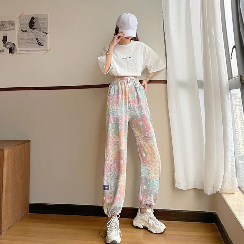 Sweatpants Women's Summer Thin Loose-fitting Wide-leg Harem Casual Pants