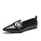 British Style Pointed Toe Shoes Women Soft Leather Soft Sole Single Shoes Pointed Toe Flat Shoes Peas Shoes Loafers Women Casual Shoes