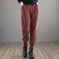 Fleece Harem Pants Women's Autumn and Winter Sweat Pants Elastic Waist Loose Thin Literary Thickening Casual Sports Long Pants