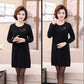 Autumn and Winter Long Knitted Dress Large Size Loose Casual Bottoming Skirt British Style Middle-aged Women Sweater Dress