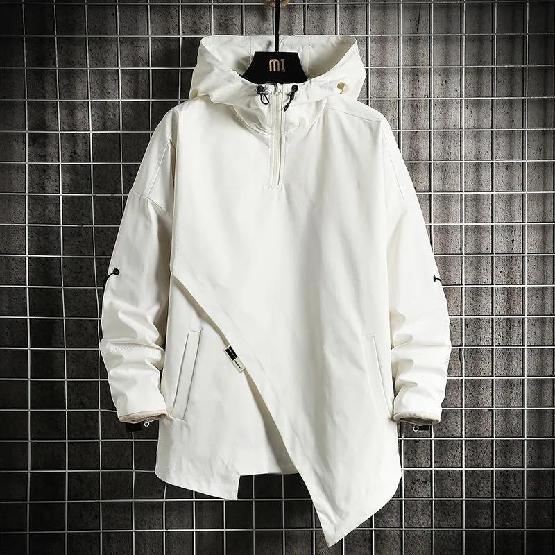 Autumn Men's High-level Sense of Hooded Pullover Jacket Men's High Collar Original Jacket Tooling