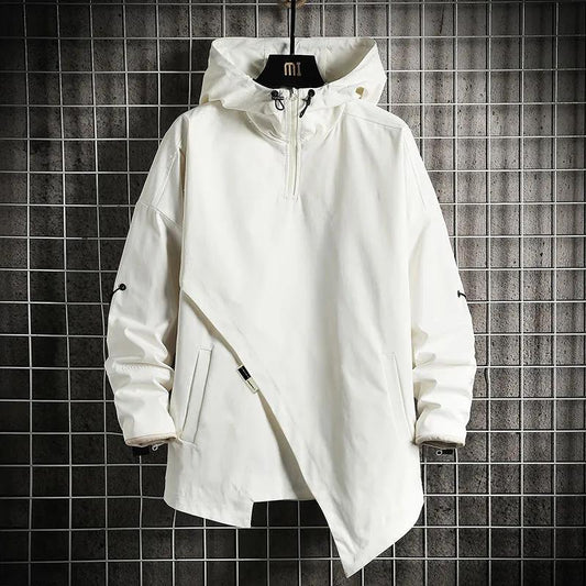 Autumn Men's High-level Sense of Hooded Pullover Jacket Men's High Collar Original Jacket Tooling