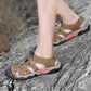 Leather Sandals Men's Summer Non-slip Hollow Outdoor Breathable Casual Beach Shoes