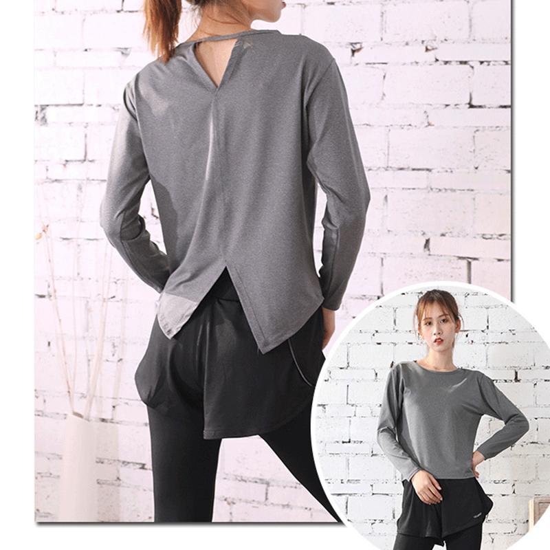 Women's 2PCS Garment Suit Professional Gym Sports Fitness Suit Quick Dryer Loose Slim Fit Large Size Suit Split Top Slim Pants Running Sets