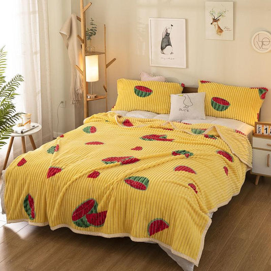 Beibei Fleece Blanket Flannel Coral Fleece Blanket Siesta Quilt Winter Plus Velvet Thick Warm Sheets