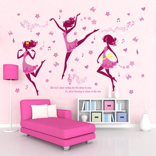 Creative home wall decoration stickers bedroom sofa TV bedside living room background dance wizard
