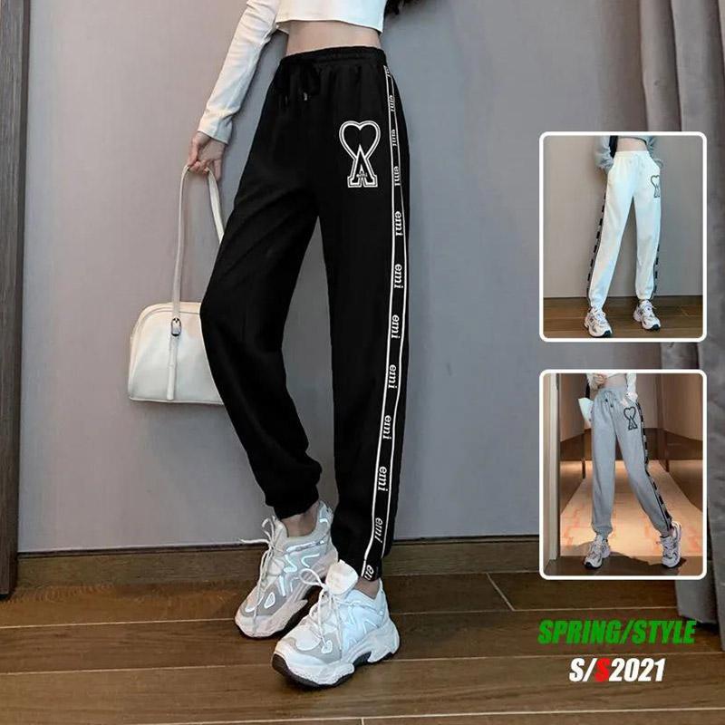 Girls Spring and Autumn Casual Pants High-waisted Feet All-match Panties Ladies Loose and Thin Sports Ninth Pants