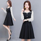 Dress French A-line Skirt Waist Long Sleeves Long Sleeves Thin Belly Plus Size Dress Elegant Temperament Soft Fabric