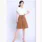 Summer Thin Chiffon Culottes Five-point Half Skirt Women's Slim Large Size High Waist Solid Color Mesh Office Short Skirt Pants