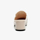Leather Baotou Slippers Women's Mid-heel Summer New Fashion Net Infrared Wear Semi-trail Thick-heeled Single Shoes Work Shoes