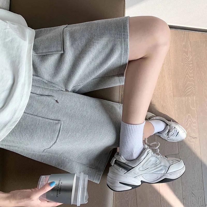 Women's Summer Shorts Thin High Waist Loose Slim Korean Style Sports Casual Wide Leg Five Points Pants Casual Jogging Shorts