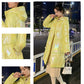 Shiny Cotton Cotton Women's Winter Clothes New Style Cotton Cotton Women's Mid-length Cotton Colorful Colorful Loose Bread Clothes